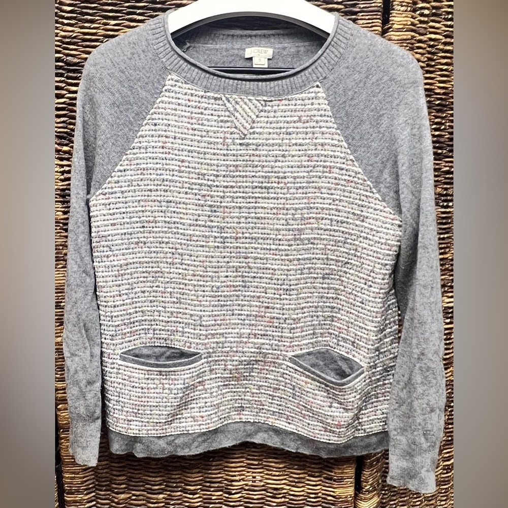 J‎ Crew- Gray and Cream Women's Shirt- Size: Small